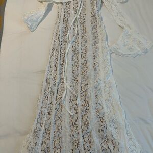 Elegant White Lace Dress